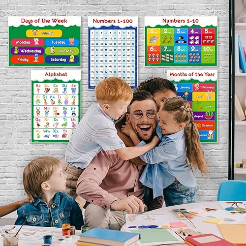 Miniatura 3 de 11 carteles educativos para niños pequeños y niños  perfecto para niños preescolares y guarderías  cartel abecedario ABC, números, tabla