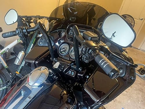 Vista 11 de WeiSen Manillar Ape Hanger de 12 pulgadas, barra de mango de alambre fácil de 1-1/4 pulgadas compatible con Harley Sportster Dyna Softail 1984-2024