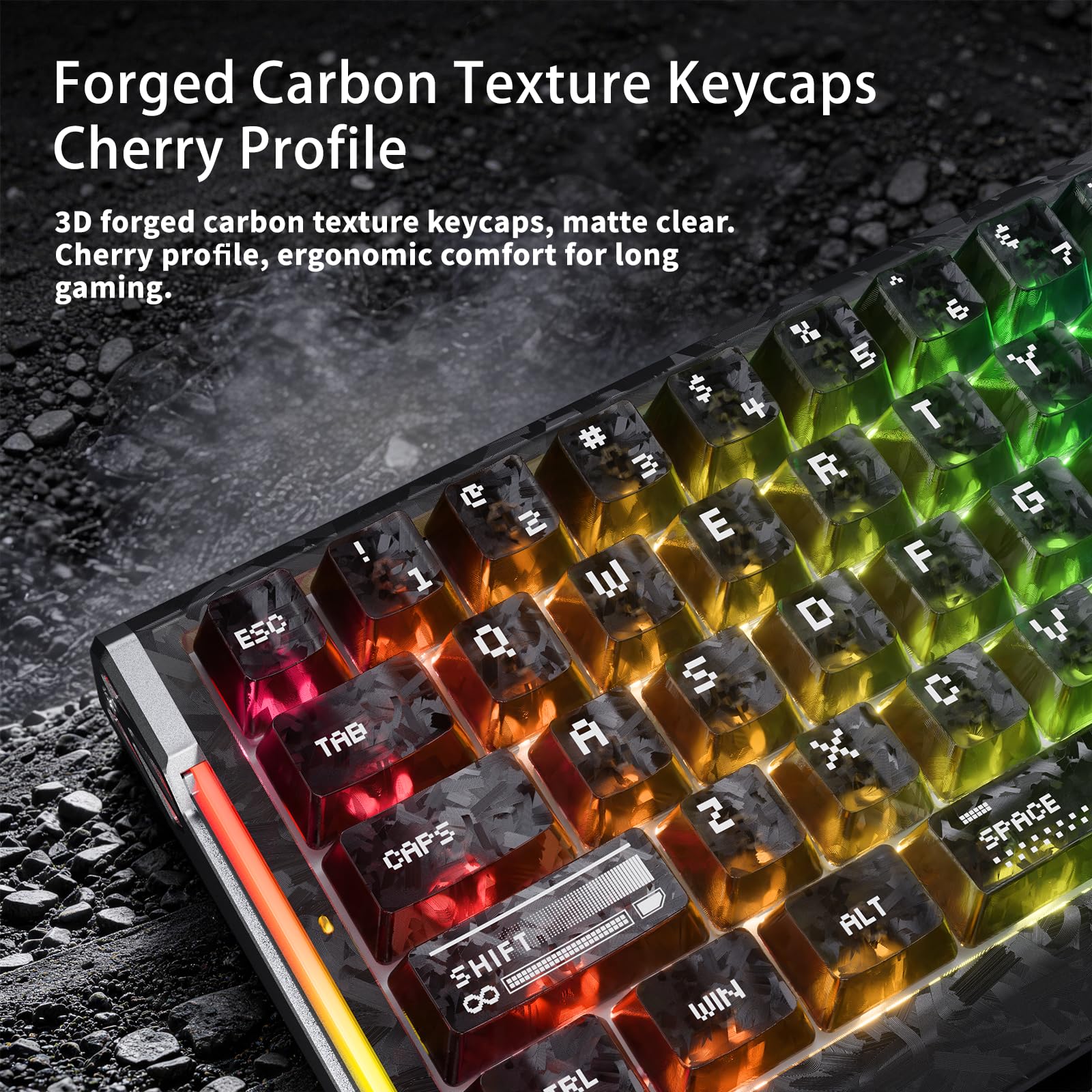 MAMBASNAKE ATTACK SHARK R68 HE Carbon Fiber Rapid Trigger Keyboard