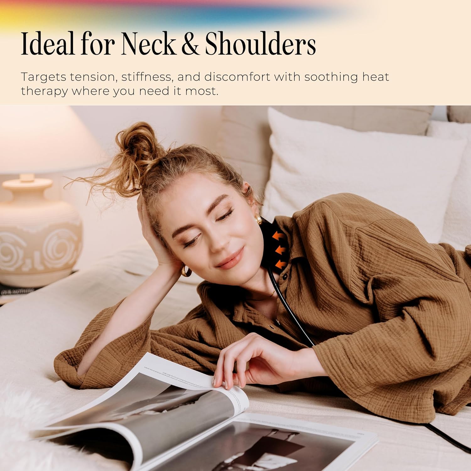 Far Infrared Premium Heating Pad – Neck – Targeted Heat Pain Relief for Neck Stiffness, Soreness, & Discomfort, FSA-HSA Eligible – Deep Muscle Tissue Penetration – Post-Workout Recovery & Rehab - Image 9