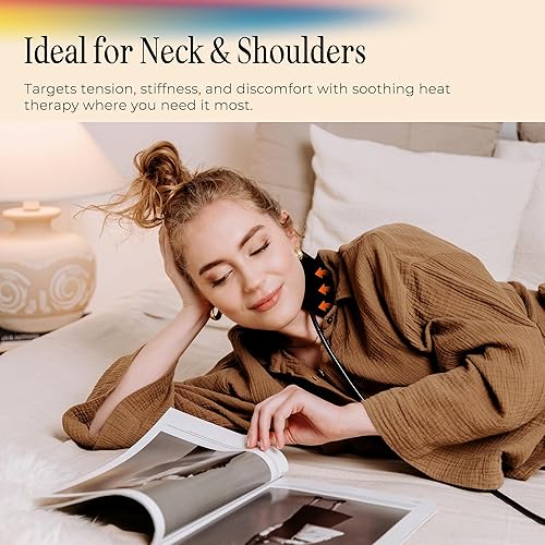 Miniatura 9 de Almohadilla térmica prémium de infrarrojos lejanos Cuello Alivio del dolor de calor dirigido para rigidez, dolor e incomodidad del cuello,