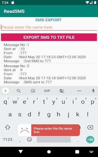 Export SMS to Text