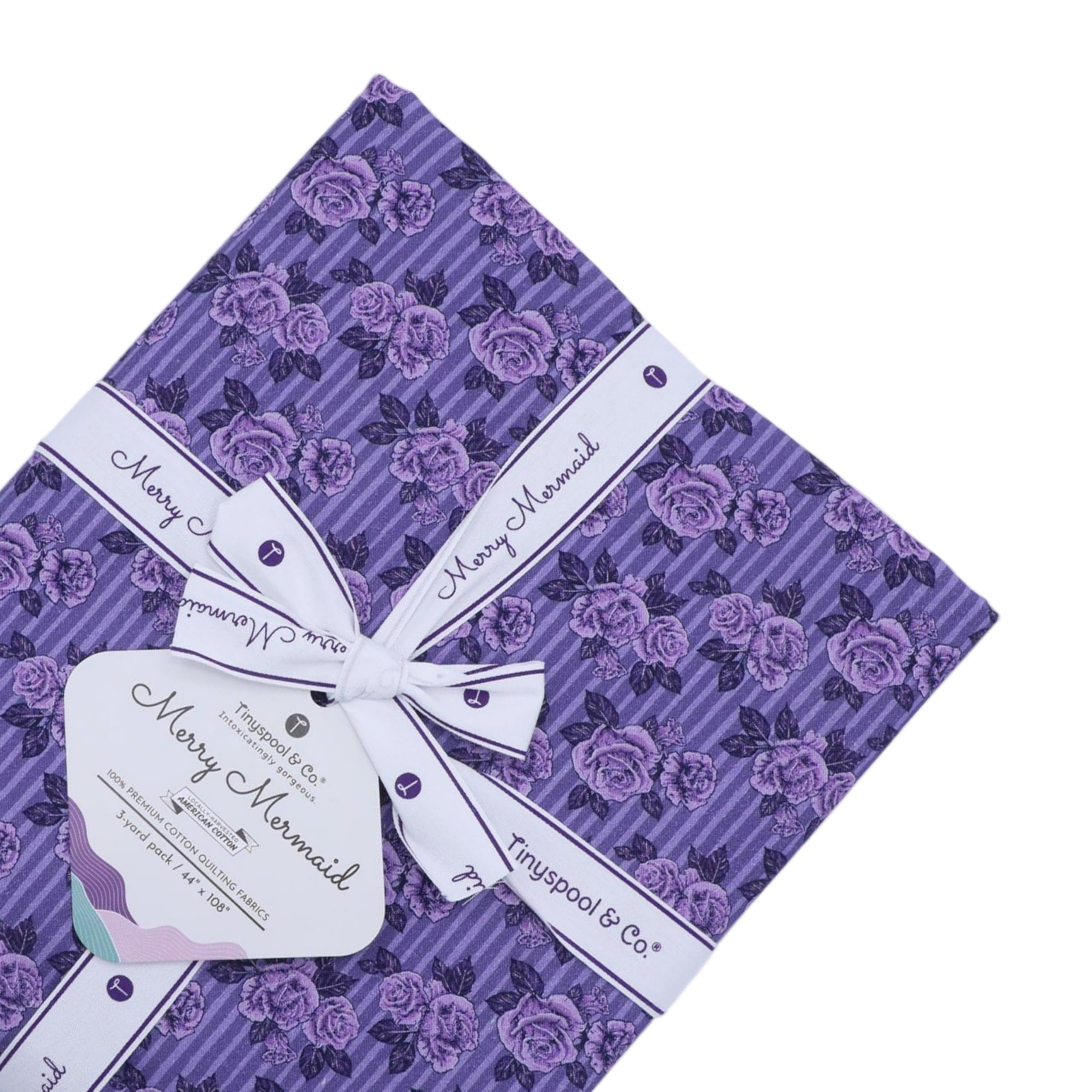 Tinyspool & Co. 100% American Cotton Fabric – 3 Yard Cut Quilting Fabric – Prewashed Preshrunk Yardage for Quilt Backing Borders Binding Sewing Crafts