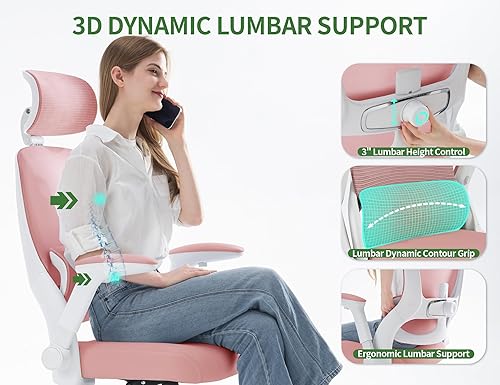 Miniatura 4 de Silla de oficina ergonómica, silla de escritorio de malla para el hogar de 4000 libras, sillas de escritorio de oficina con ruedas, silla de