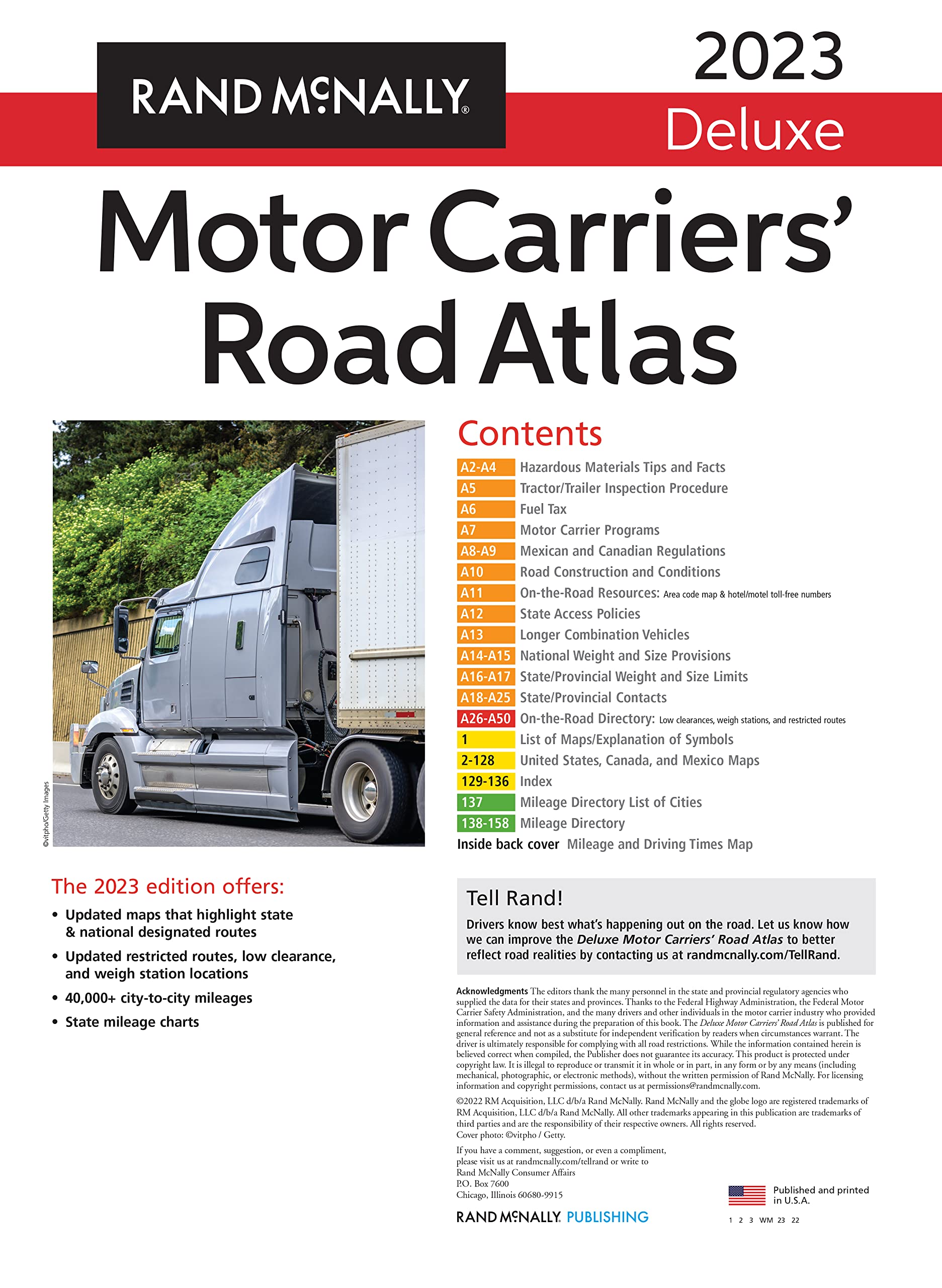 Rand McNally 2023 Deluxe Motor Carriers' Road Atlas: United States, Canada, Mexico (Rand McNally Motor Carriers' Road Atlas DELUXE EDITION) — Amazon image 2