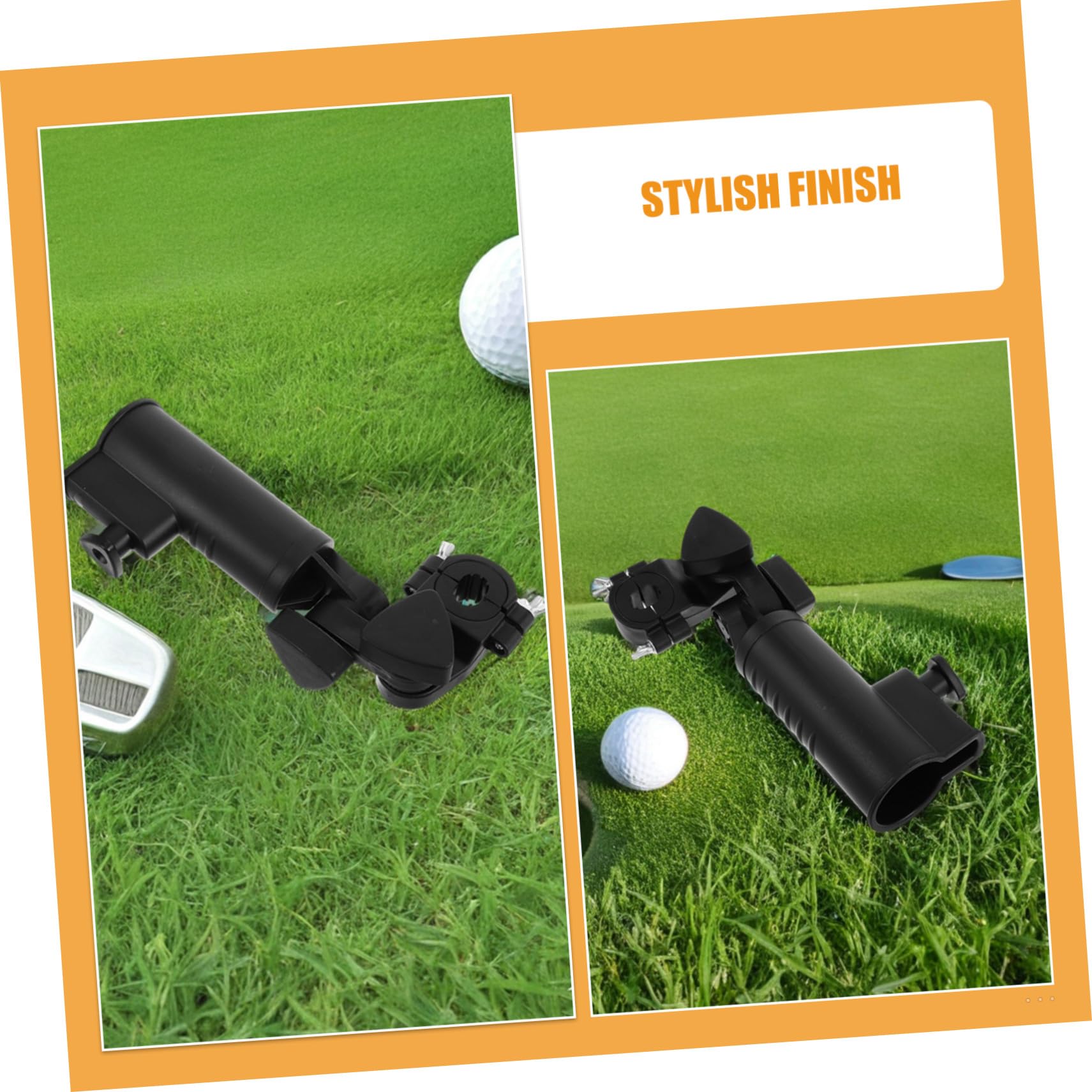 Kisangel 2 Stück Golf Regenschirmhalter für Trolley Stabile Klemmhalterung für Push Cart Windfester Schnell Montierbarer Regenschirmständer Praktische Golfzubehör Befestigung für Turniere