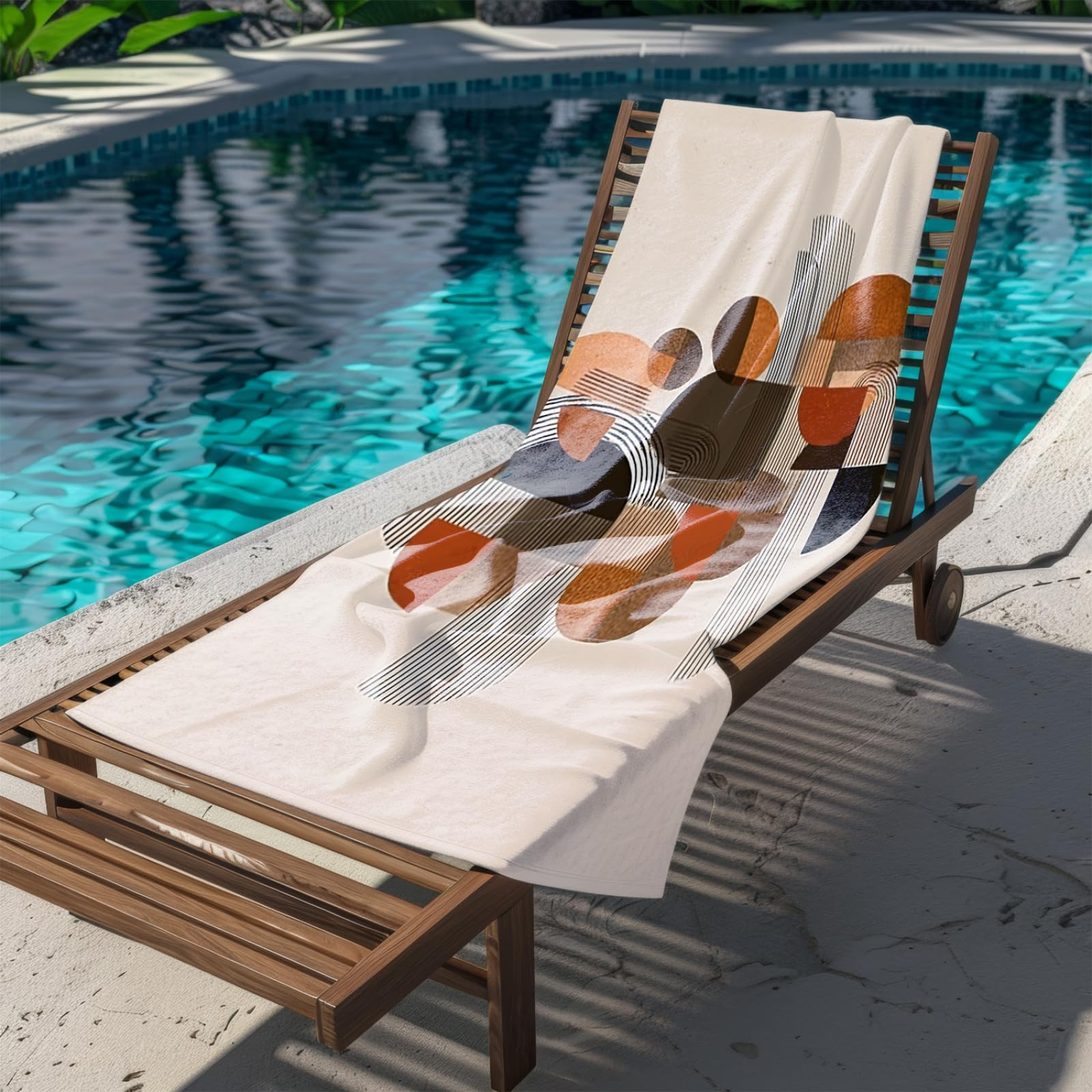 Genérico Toalla Playa 180X100 Patrón Naranja Grande Toallas de Piscina Grandes Anti Arena Secado Rápido Gimnasio Hombre Mujer Lavable A Máquina Regalo