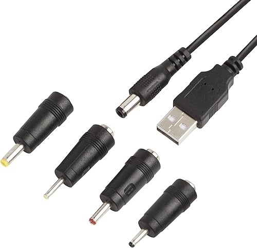 Miniatura 3 de TENINYU Enchufes de CC para pequeños dispositivos electrónicos y dispositivos, conector universal de 0.217 x 0.083 in a 4 enchufes de 0.157 x 0.067