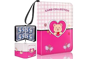 Dmoicols 520-Pocket Trading Card Binder for Girls, Pink