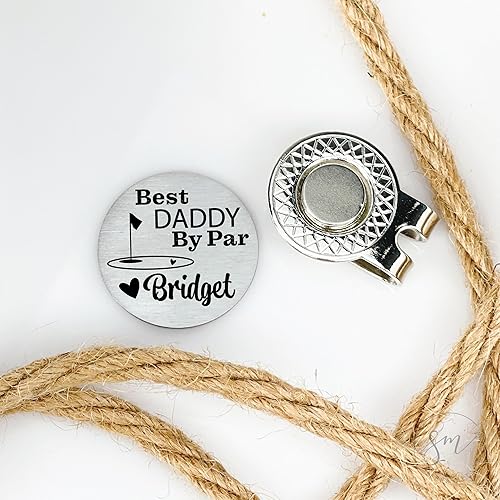 Miniatura 5 de Marcador de pelota de golf By Par Dad Regalo para papá Marcador de pelota de golf Regalo personalizado para el Día del Padre para papá Nombres