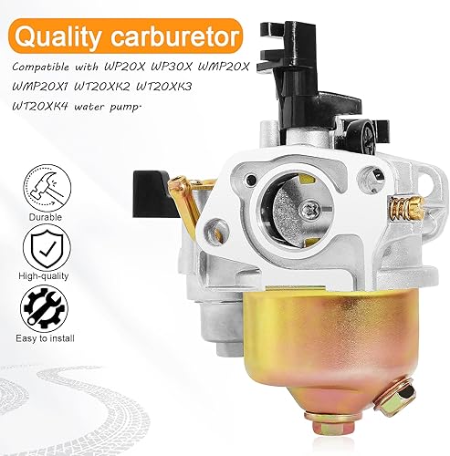 Miniatura 4 de Carburador + bobina de encendido compatible con GX110 GX120 GX140 GX160 GX168 GX168F GX200 5HP 5.5HP 6.5HP 16100-ZH8-W61 Generador de cortacésped