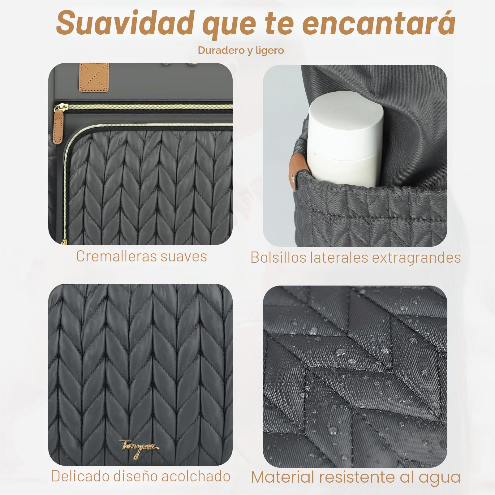 Bolsa de pañales, Bolsos bandolera bolsas de pañales grandes impermeables, bolsa de hospital para partos, bolsa para bebé con estuche para chupete, bolsa de viaje para pañales con cambiador