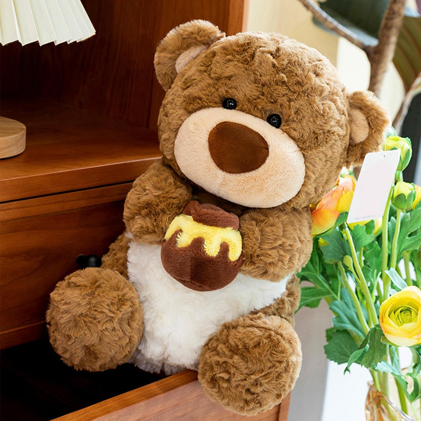 Orso di Peluche Bambola Animale Da Cartone Animato Che Tiene Una Pentola