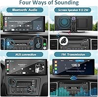 Vista 8 de 2024 Newest Carpuride W903 Wireless Carplay Android Auto Car Stereo with 4K Dash Cam, Backup Camera,Portable 9.3 Inch IPS Touch Screen,Car Radio