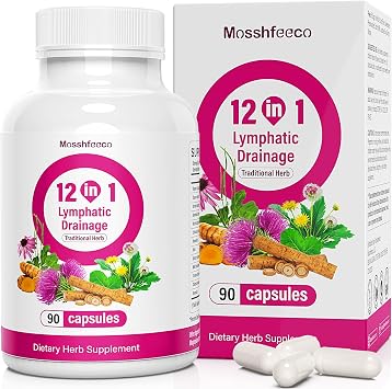 Lymphatic Drainage Supplements - Lymphatic Support Herbal Formula with Burdock Root, Dandelion Root, Milk Thistle & Echinacea, Lymph System Support, for Daily Wellness 30.0