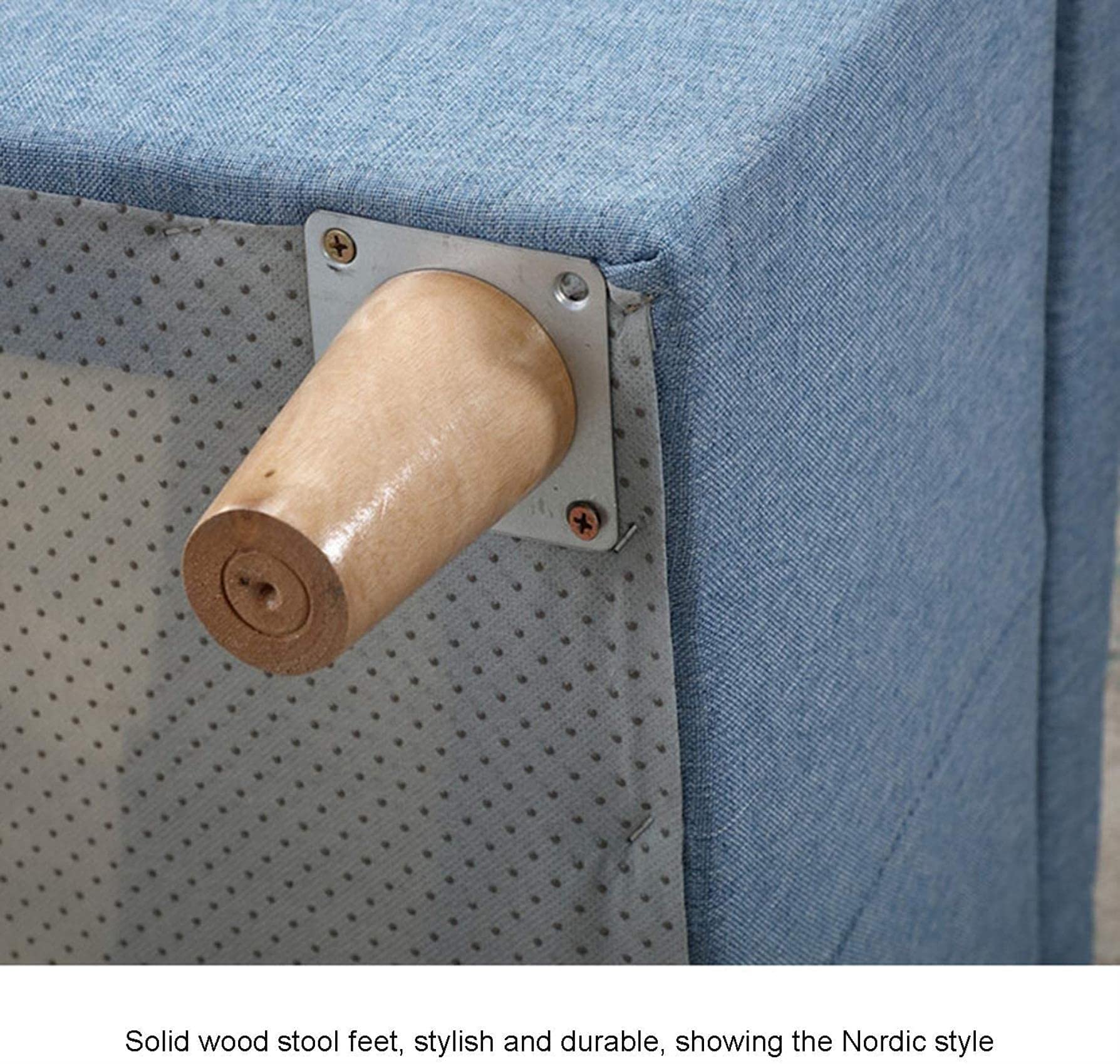 Banco otomano de Tela con Tapa abatible, Caja de Almacenamiento de 31 Pulgadas para Zapatos, Elegante Taburete de sofá con reposapiés Acolchado para Sala de Estar.