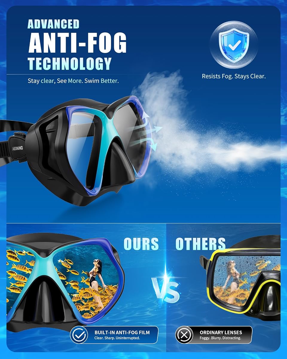 Aegend Swim Goggles for Adult Wide View Goggles view 3