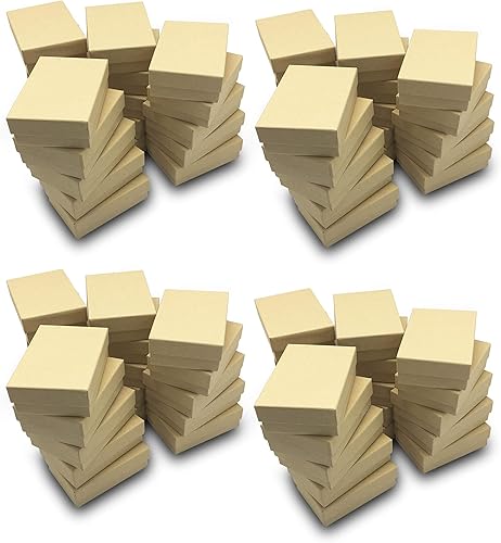 Miniatura 23 de TheDisplayGuys - Paquete de 25 cajas de regalo de papel de cartón relleno de algodón #21, color marrón kraft (2.6 x 1.6 x 1.0 pulgadas), para envío