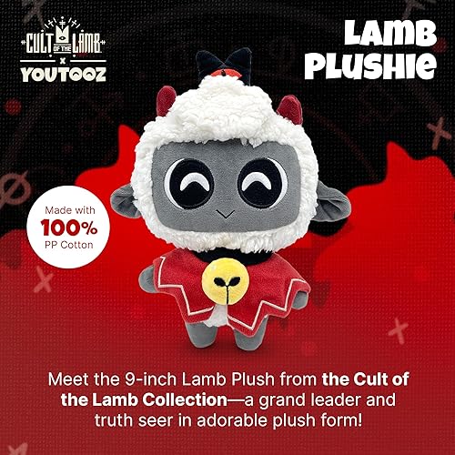 Miniatura 2 de Youtooz Peluche de cordero de 9 pulgadas, peluche suave de cordero coleccionable por Youtooz Plush Cult of The Lamb Collection