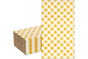 DYLIVeS Yellow Gingham Napkins - Your Premium Tableware Choice