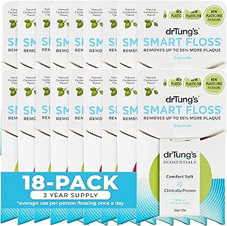 Dr. Tung's Smart Floss, 30 yds, Natural Cardamom Flavor 1 ea Colors May Vary (Pack of 18)