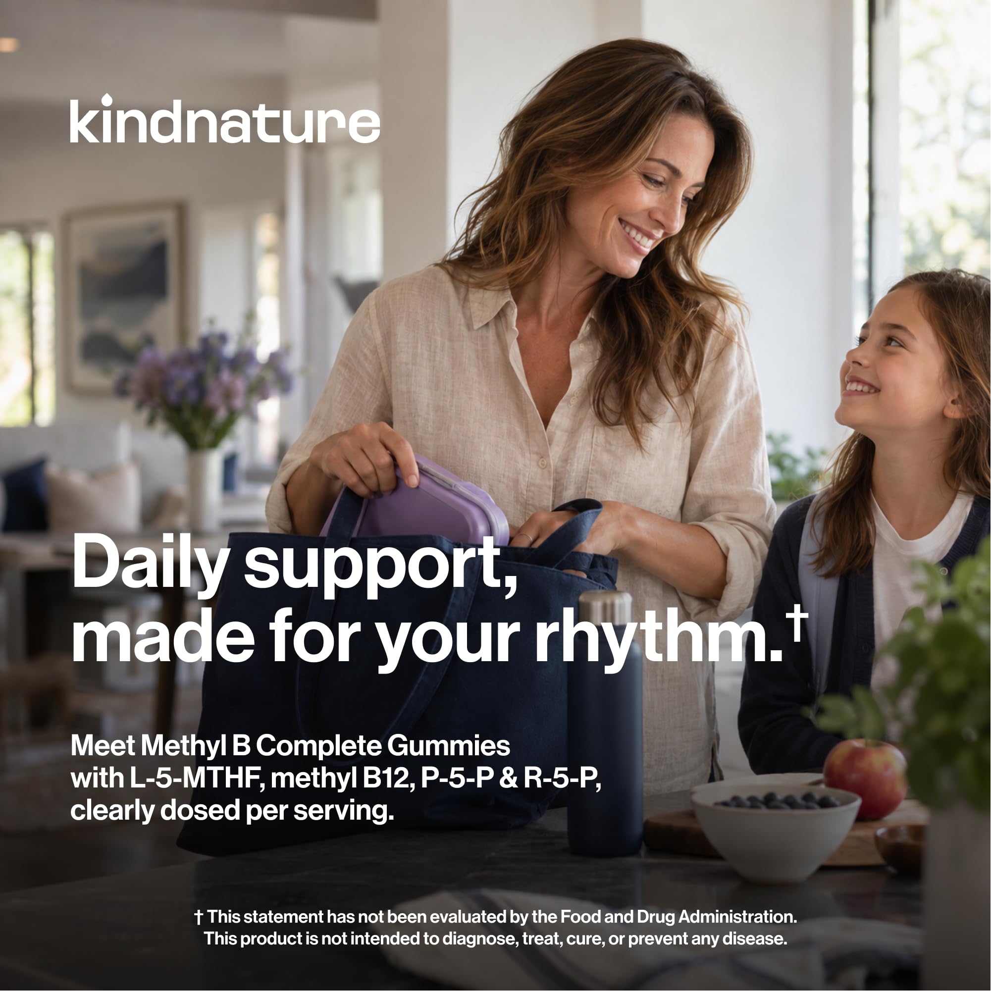 kindnature Methyl B12 1000 mcg + 5-MTHF Gummies, Sugar Free, 60 Ct — Amazon image 4