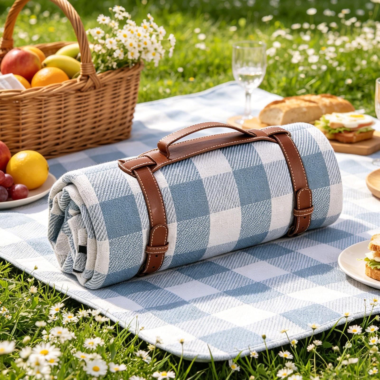 Tapis De Pique-Nique Imperméable D'Extérieur 203 x 152 cm Épaissie et