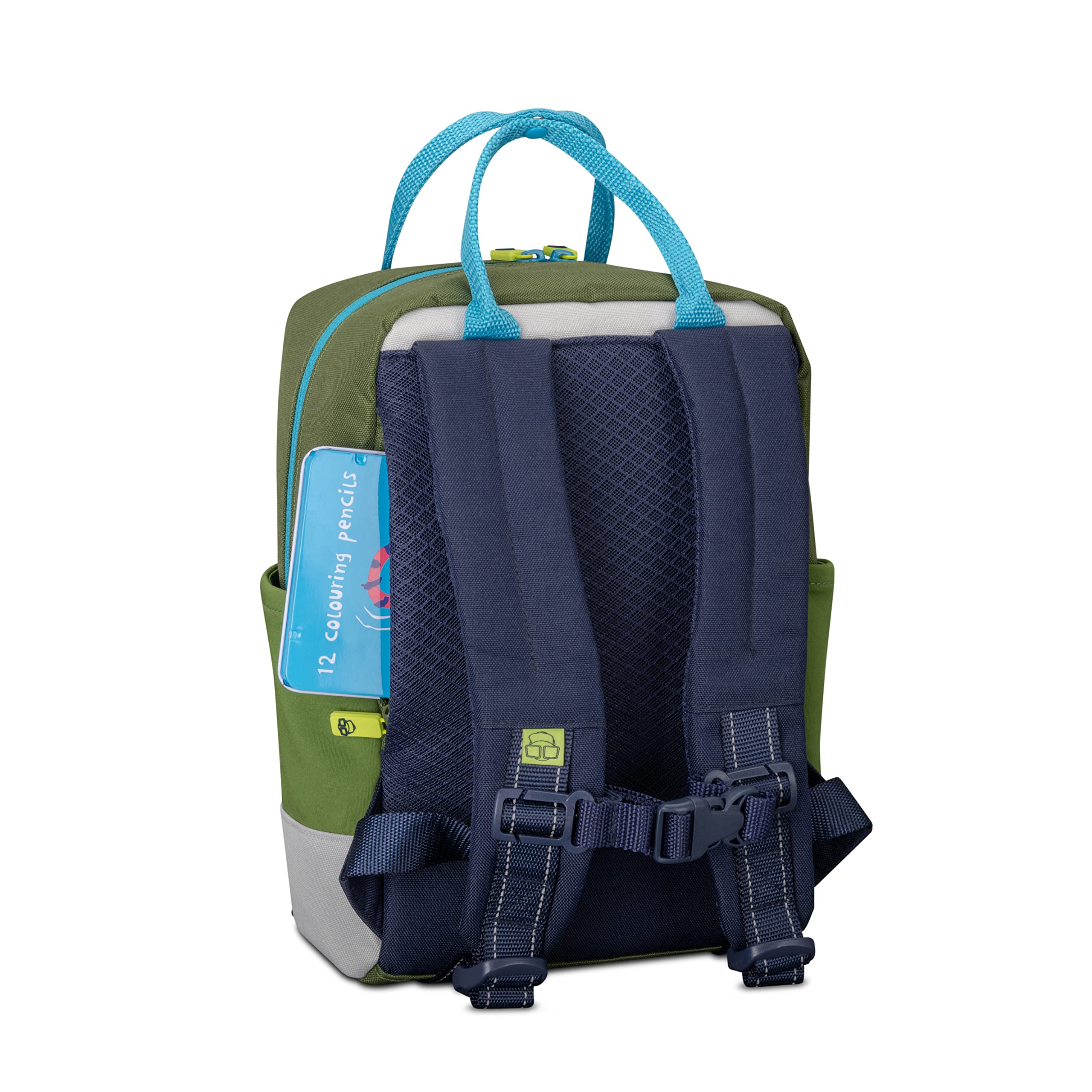 Johnny Urban Rucksack Kinder Mädchen & Jungen Grün - Junior Linus - Kinderrucksack mit Brustgurt für Kindergarten - Ab 3 Jahren - 7l - Wasserabweisend