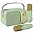 Karaoke Machine for Kids, Mini Karaoke Kachine with 2 Wireless Microphones for Adults, White Elephant Gifts | Christmas Stocking Stuffer | Gifts for 3-12+ Years Old Girls Boys(Green)