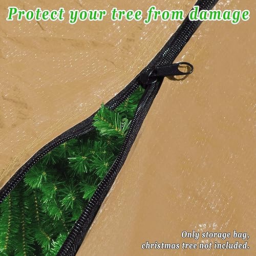 Miniatura 5 de Sólido Camello Heavy Duty gran bolsa de almacenamiento para limpiar día festivo Árbol de Navidad artificial VERDE hasta 8 ft Tan