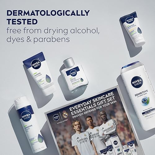 Miniatura 6 de NIVEA MEN Set de cuidado de la piel sensible para hombres, lavado facial, 5 onzas líquidas + gel de afeitado, 16.9 onzas líquidas + gel de afeitado,