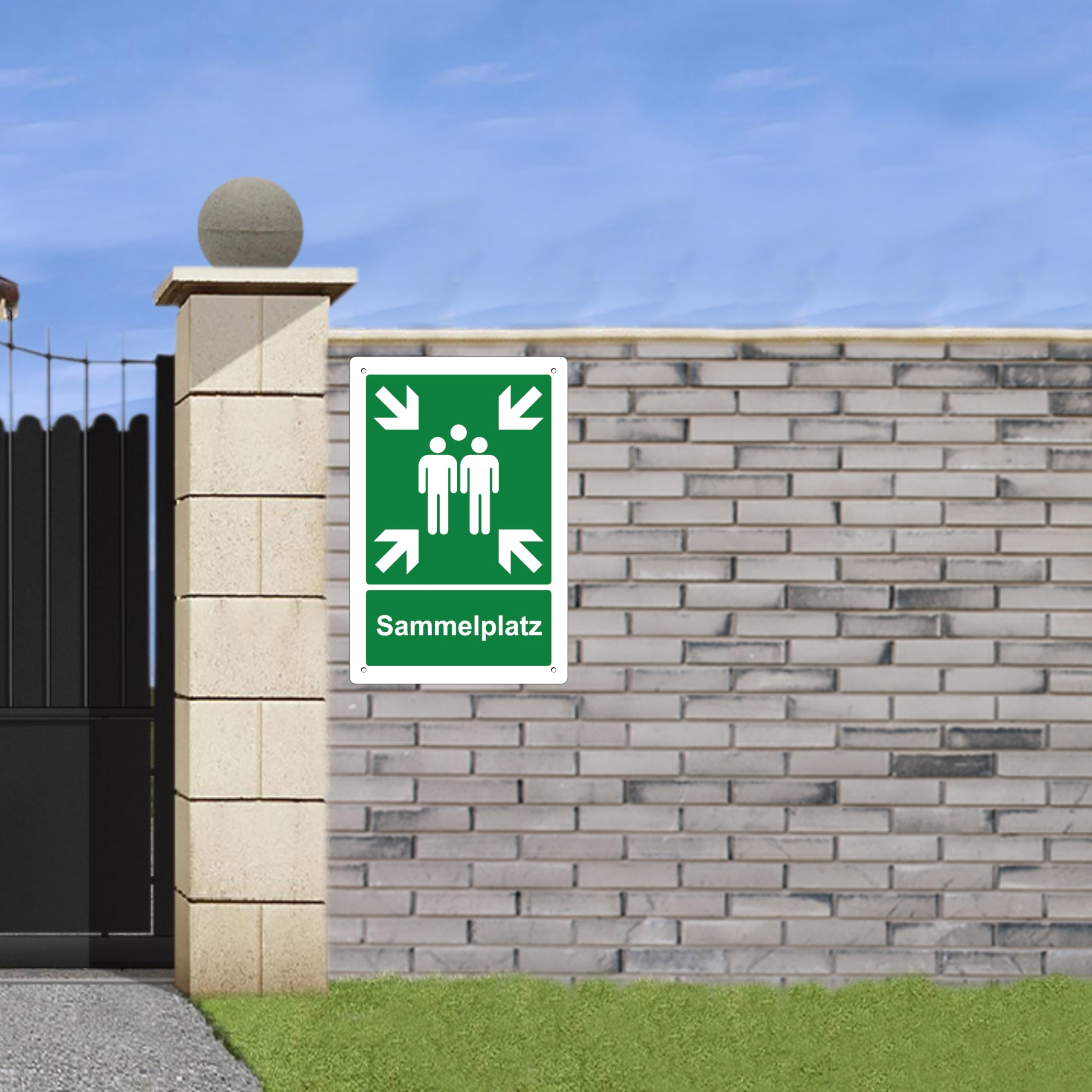 Pubblimania Cartel de 3 lugares de recogida | Cartel de protección contra incendios de aluminio de 3 mm de grosor (3 lugares de recogida cm 30 x 40)