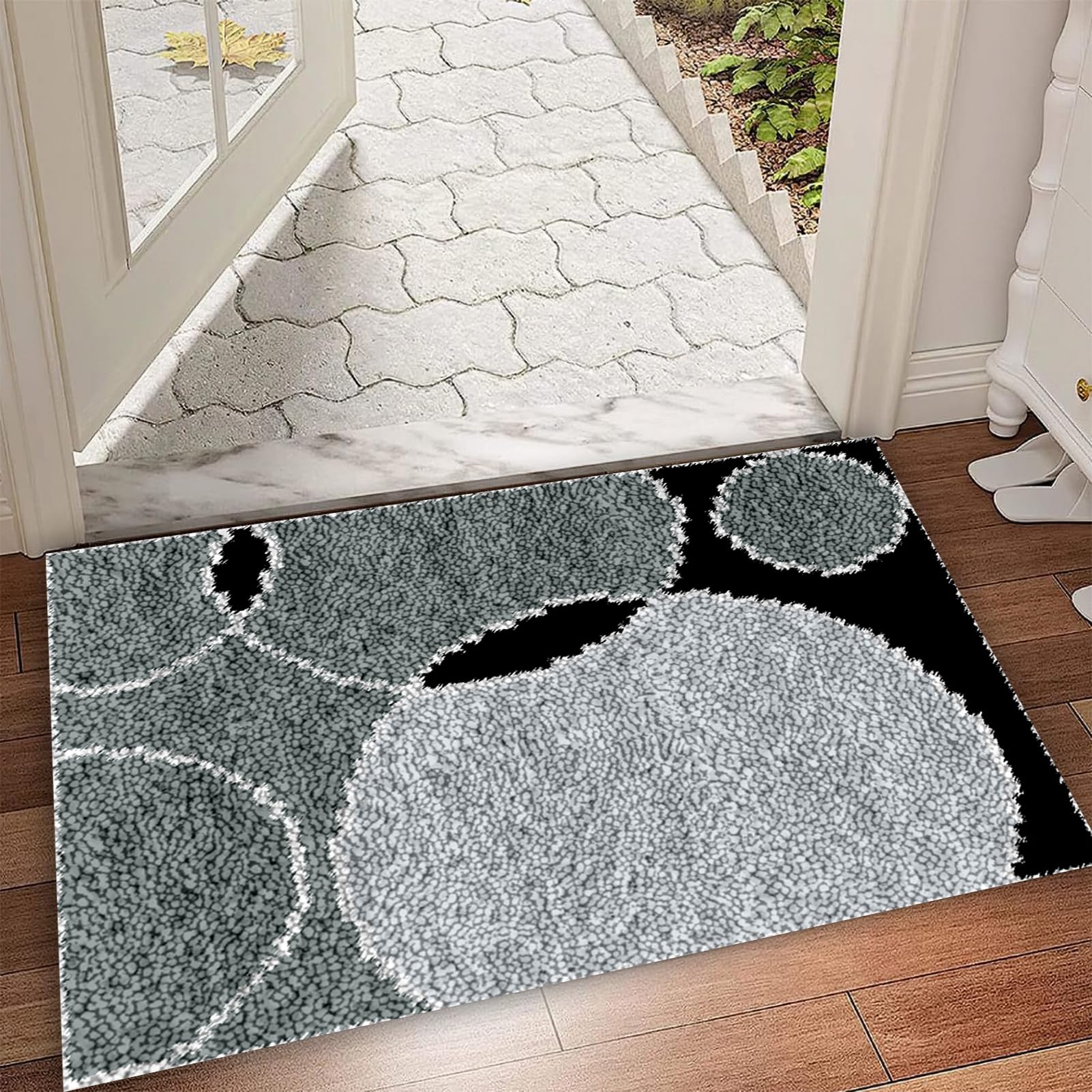 Bnehwogu 130 x 150 cm, zestaw haczyków na zatrzask dla dorosłych i początkujących – zrób to sam dywan gobelin z nadrukowanymi wzorami – zestaw dywaników z haczykiem zatrzaskowym, haft, robótki ręczne