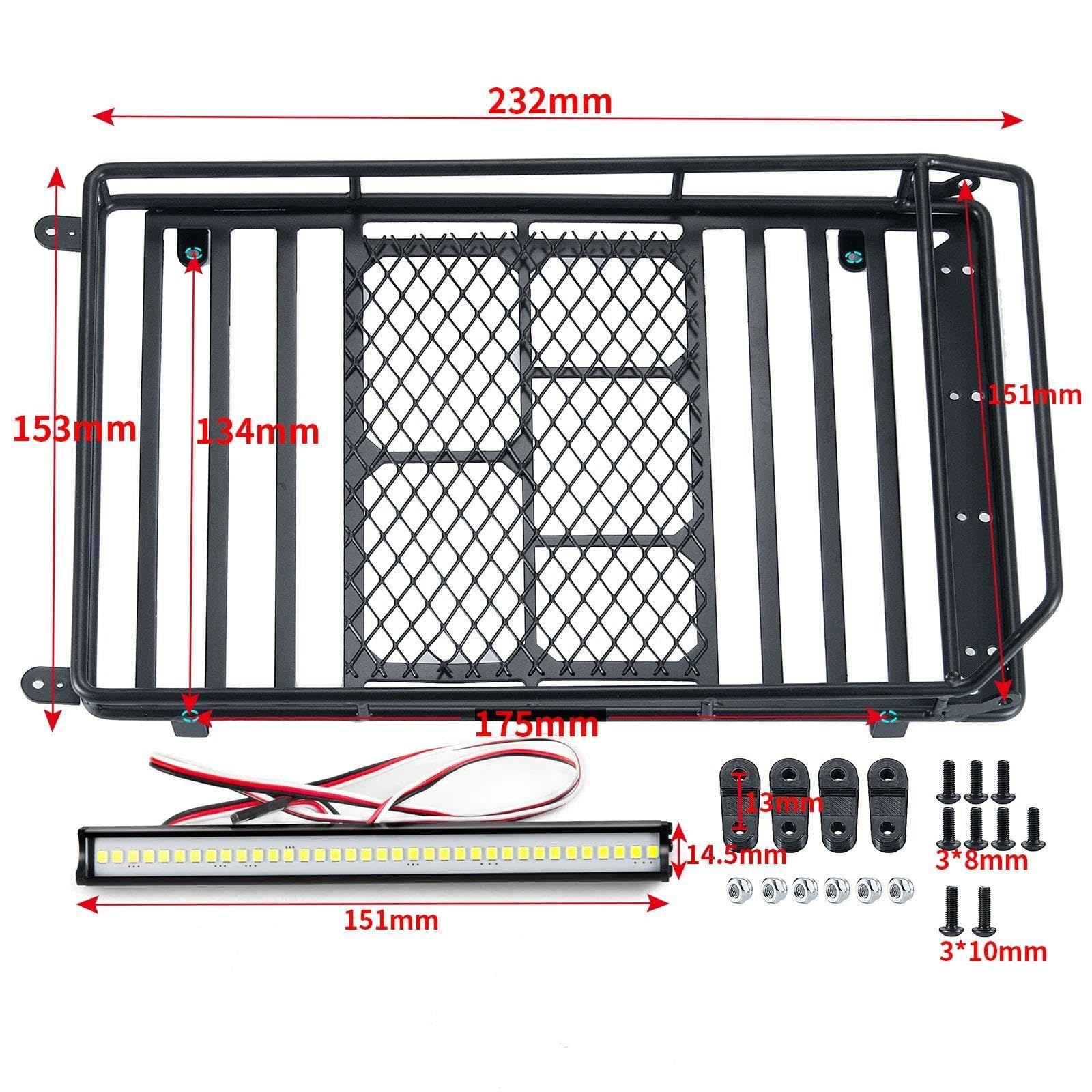 Portapacchi 232x153mm Per Axial Per SCX10 90046 Per TRX4 1/10