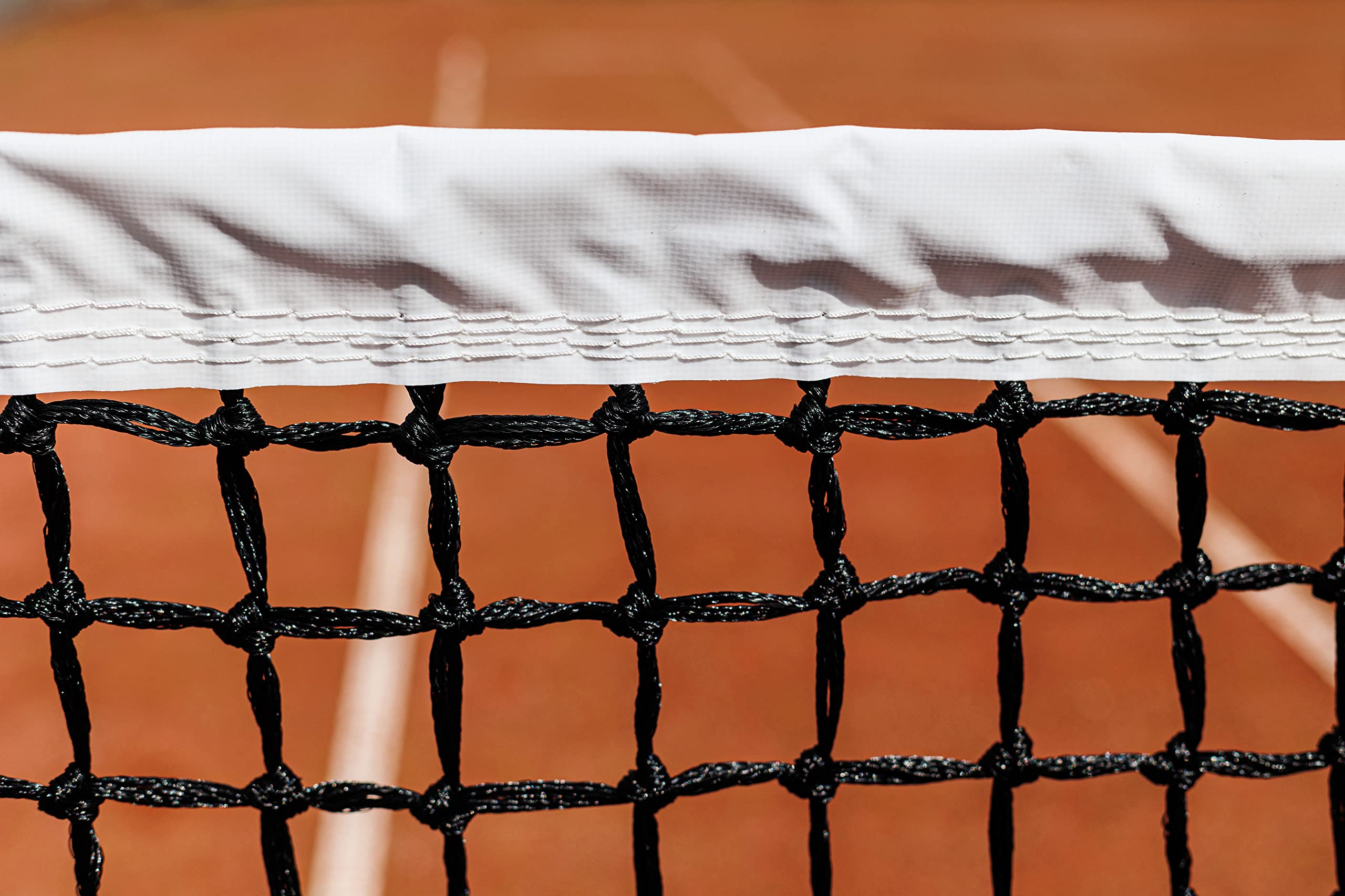 Carrington® Expert 3,5mm-Tennisnetz - Doppelmaschig - Spezielles Matschbodennetz mit oberem schmutzfreiem Band!