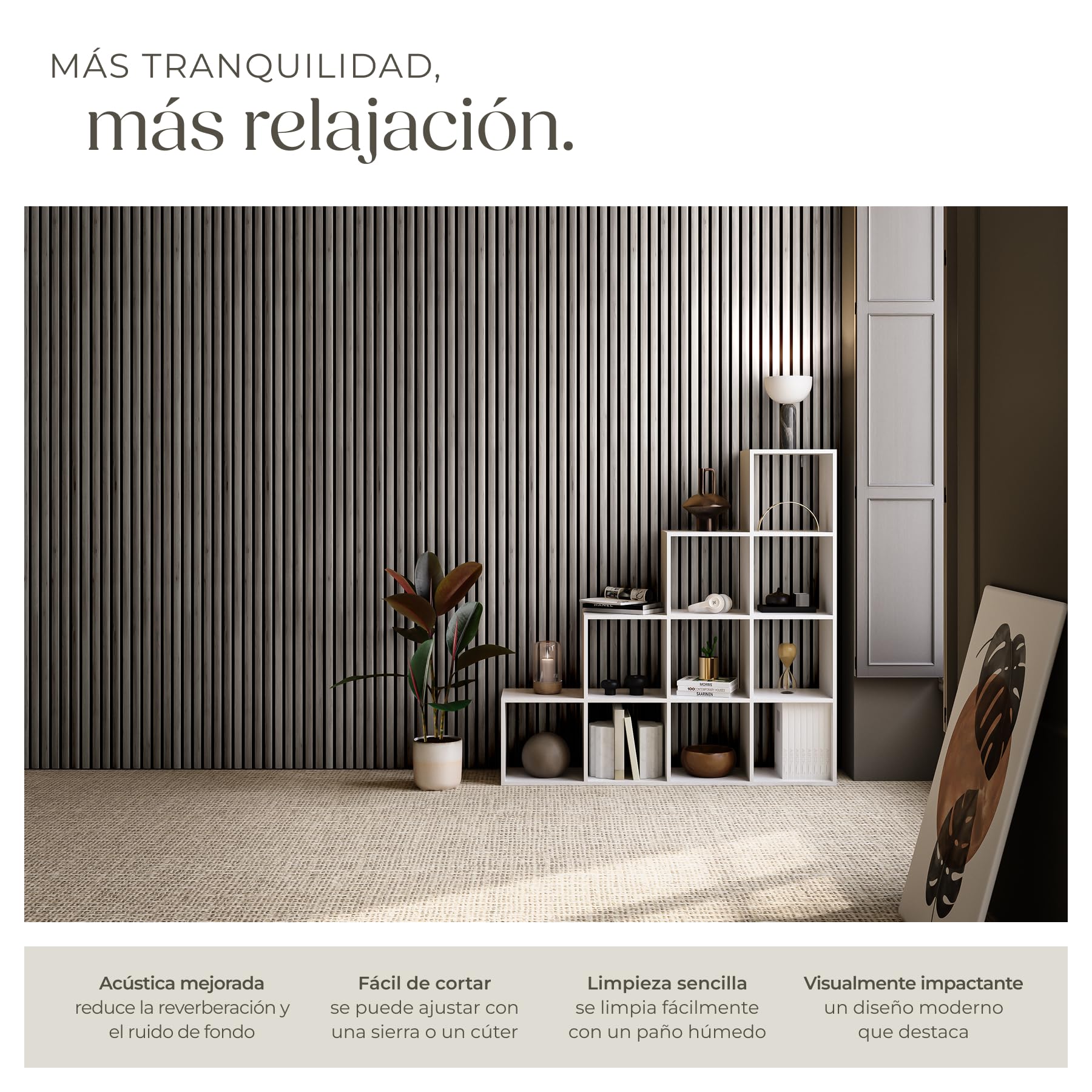 tectake® Paneles Acústicos 120 X 60 X 1,1 Cm, Chapa de Madera Auténtica