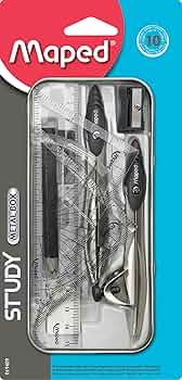 Maped Study Metal Compass With Universal Holder In Reusable Storage Case (119410TA) : Maped