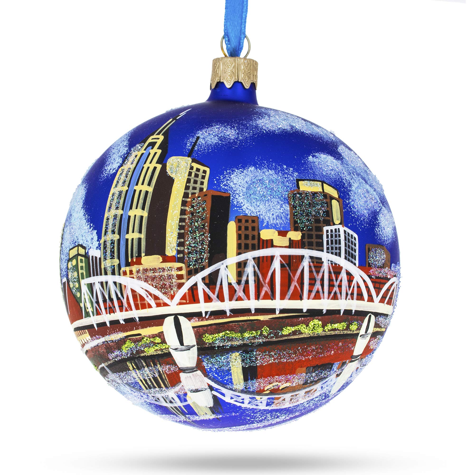 Boule de Noël Nashville en verre pour illuminer votre réveillon chaleureux