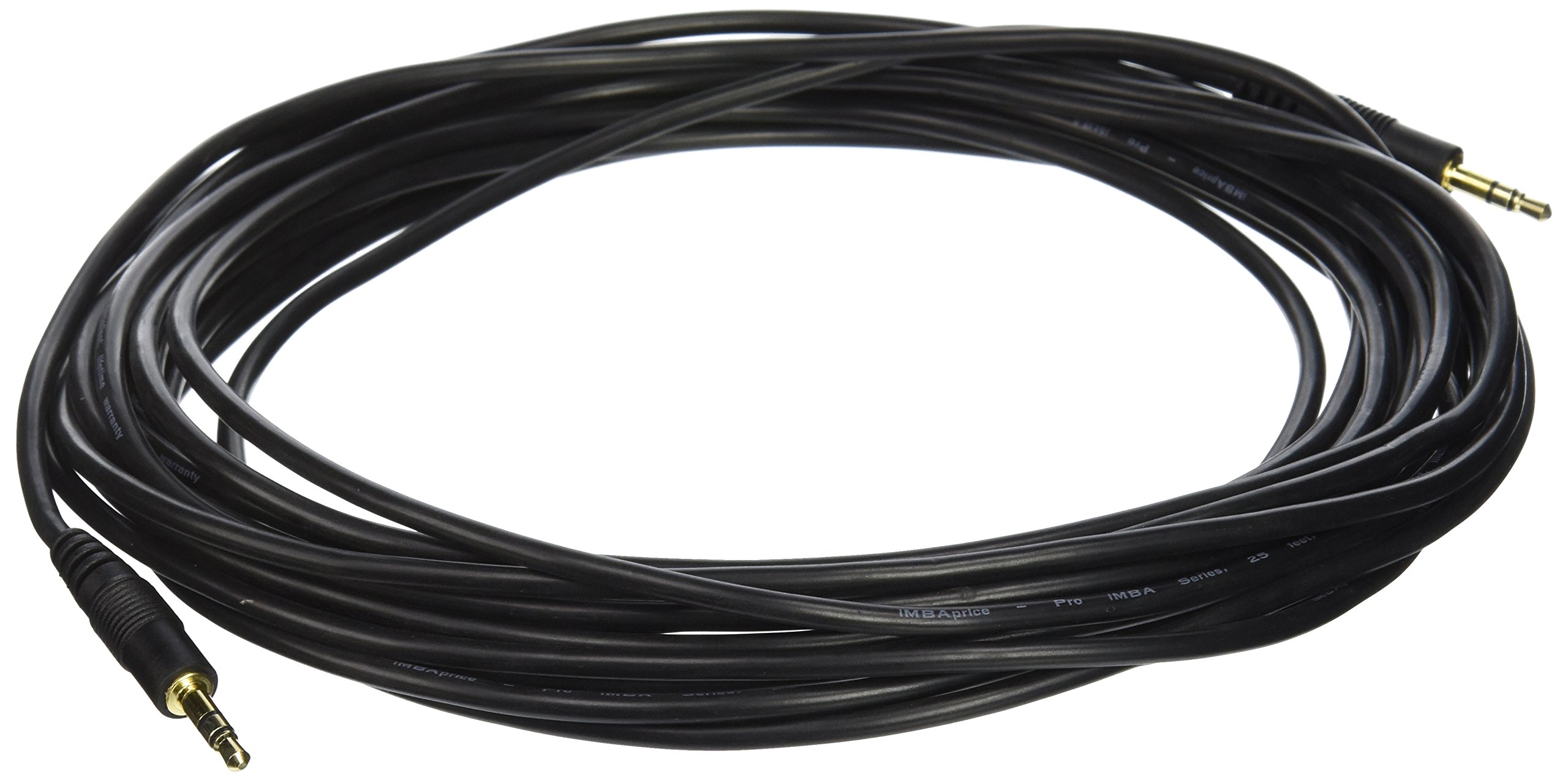 iMBAPrice iMBA-PS-25MM 25-Feet Gold Plated 3.5mm Male to 3.5mm Male Stereo Audio Cable