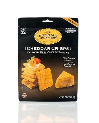Sonoma Creamery Cheese Crisps, Cheddar, 2.25-Ounce, 0316204