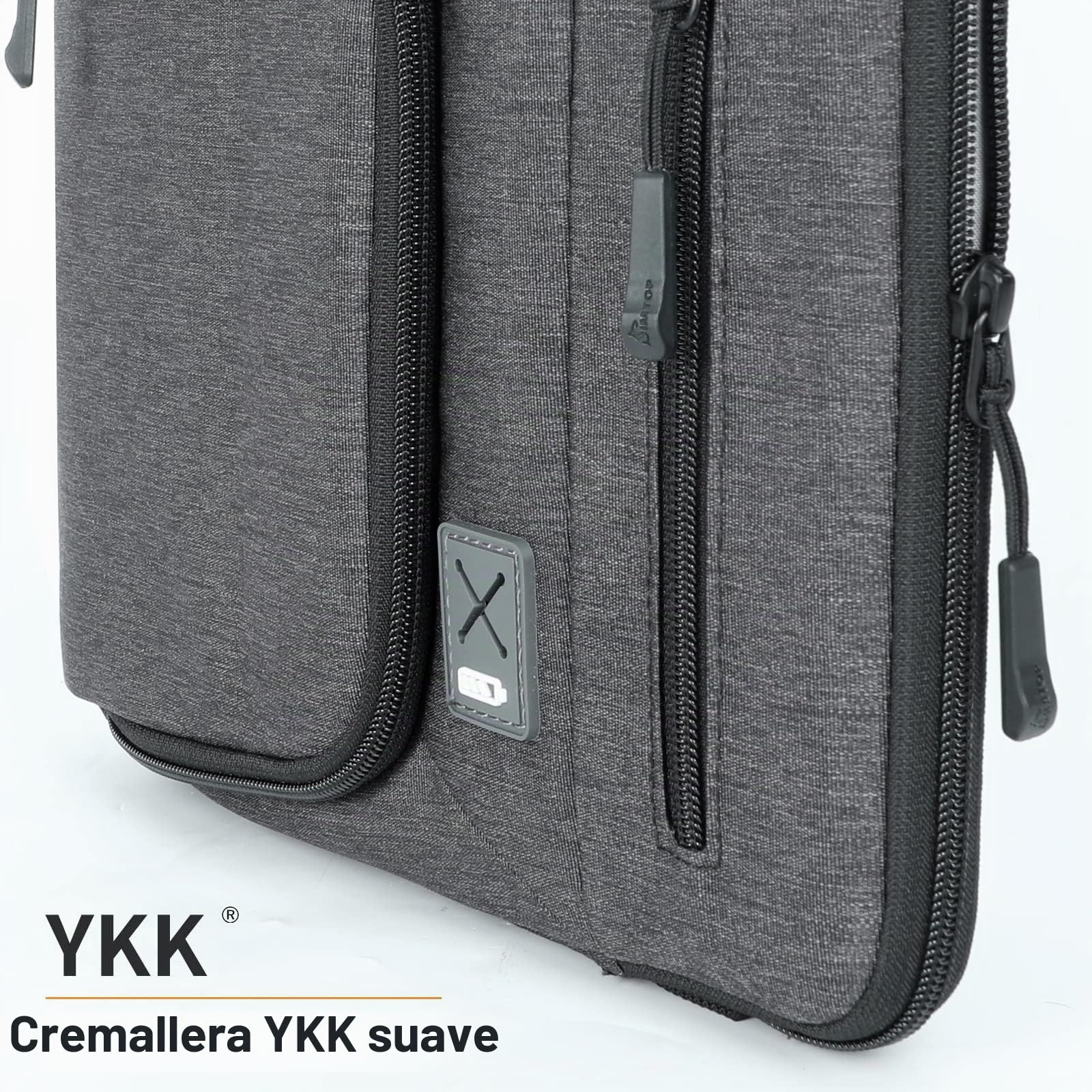 SIMTOP Funda para Tablet de 12,9 Pulgadas,New iPad Pro (5th/4th/3rd Gen),Impermeable Multi Work Bag Men,Bandolera de Hombre Fabricada en Poliéster,Bandolera de Hombre,Gris Oscuro