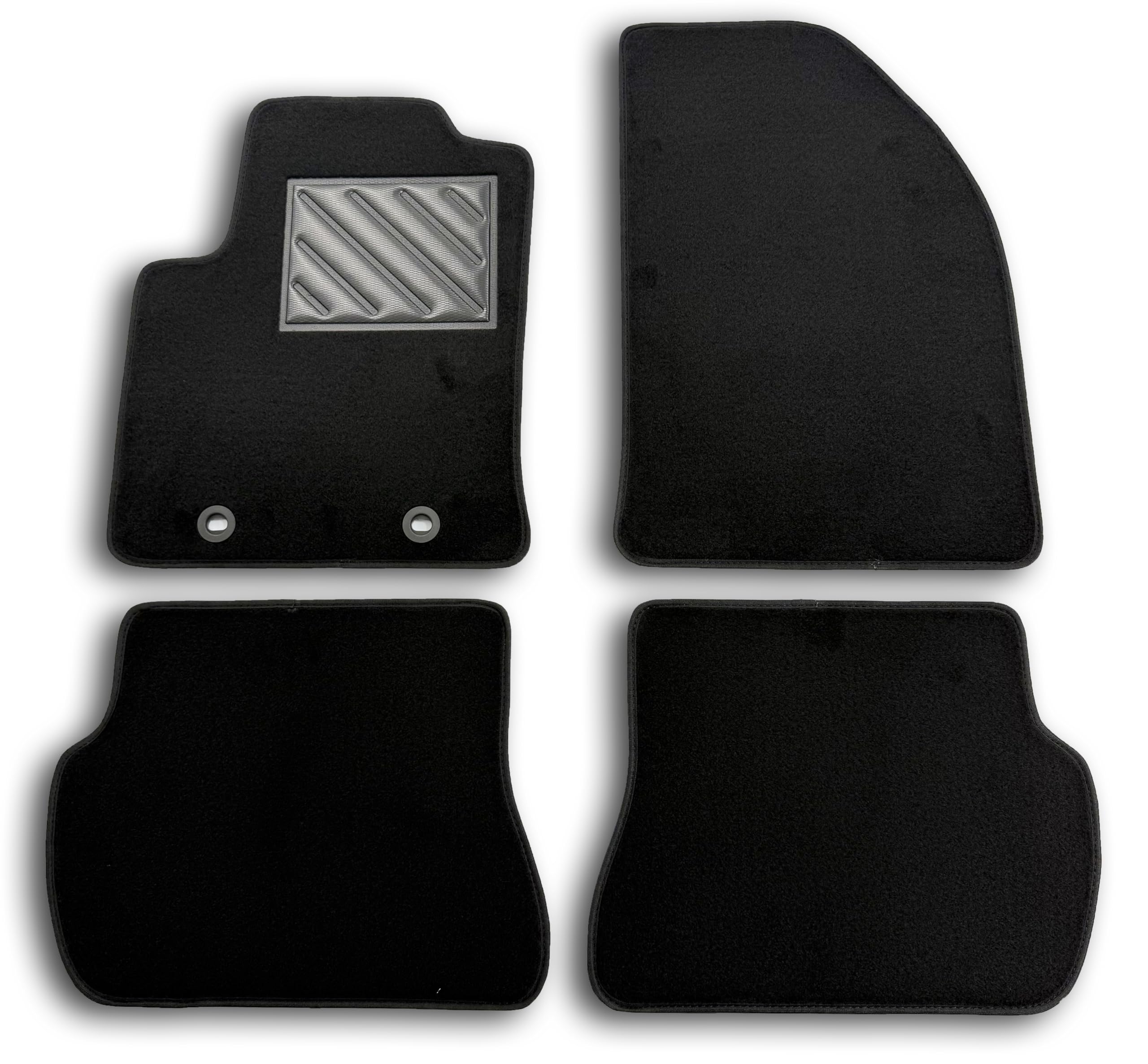 Tappetini per Ford Fusion Restyling dal 2005 al 2008 Fix ovale Su misura, antiscivolo, battitacco in gomma rinforzata