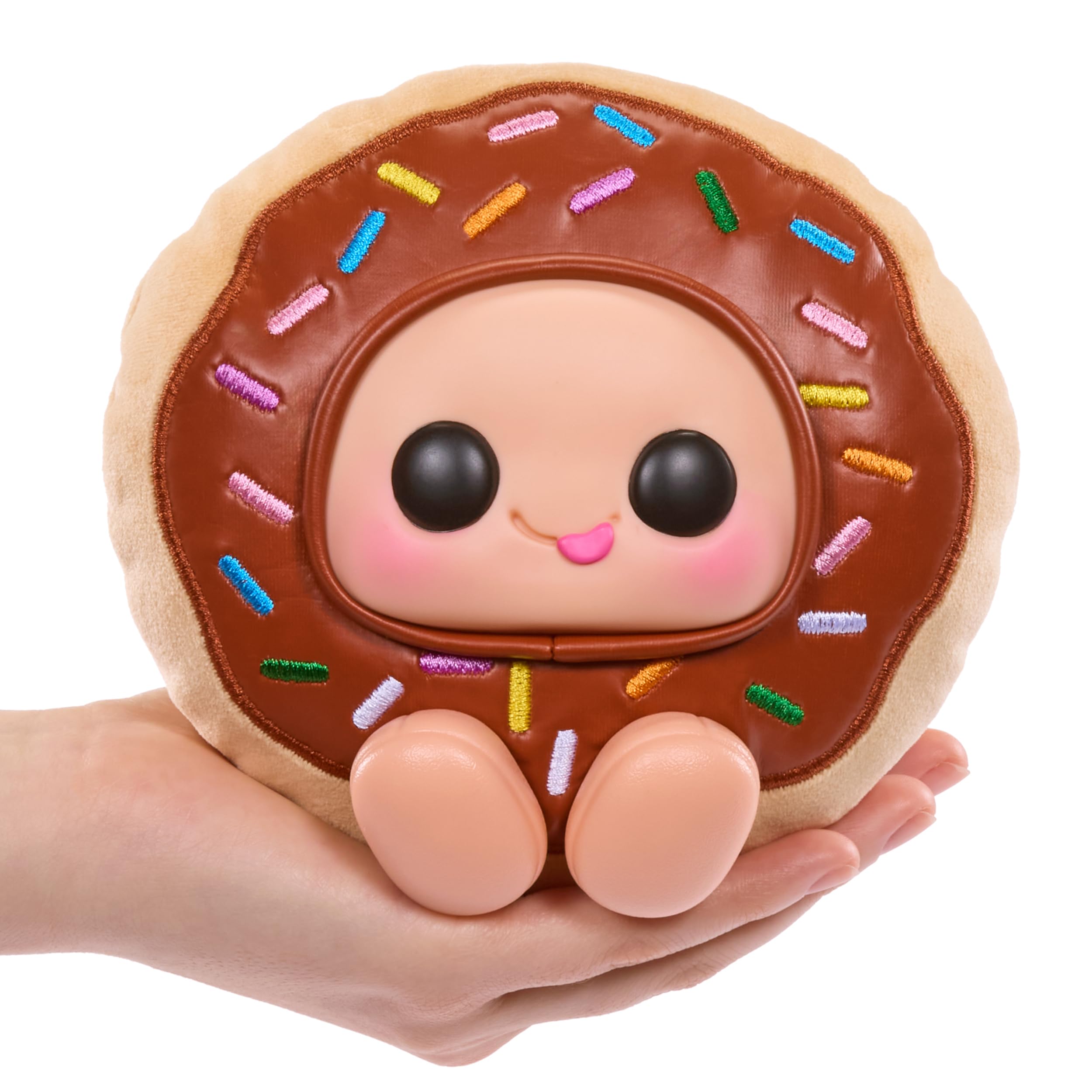Hyojo Krispy Kreme Doughnuts Series, Blind Box Collectible Plush, Limited Edition Toy Gift for All Ages, 3 to Collect, Chocolate & Strawberry Iced, and Original Glazed with a Signature Hat - 5