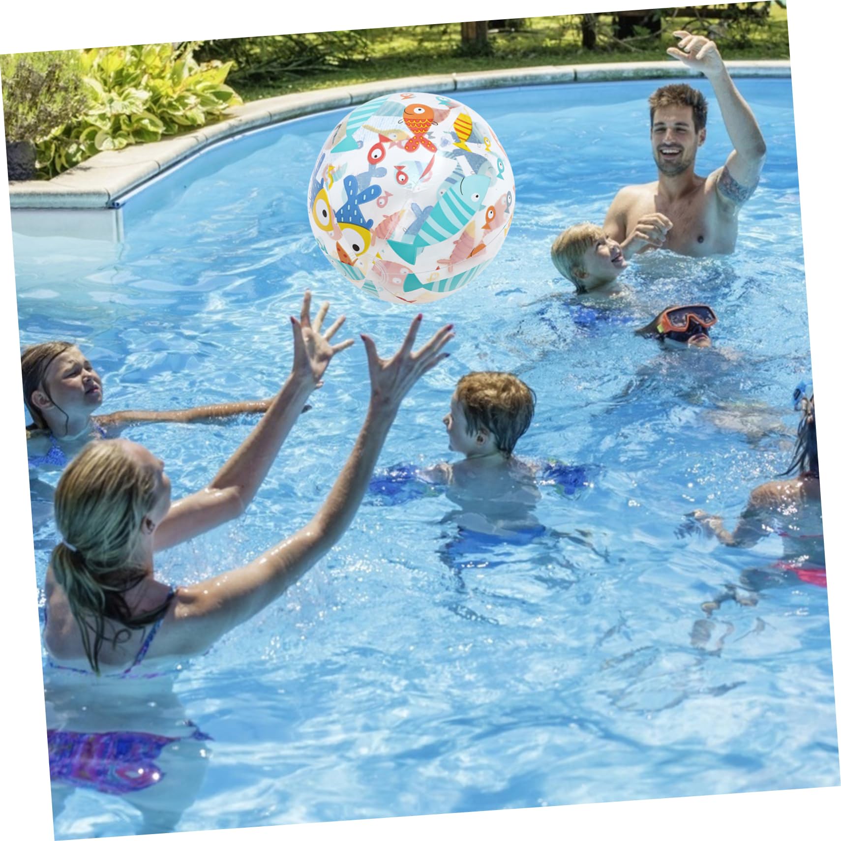 VICASKY 9 Piezas Pelota De Playa Animada Jugar Aire para Playa Inflable Criatura Marina Playa Clara Mini De Playa Pelota De Voleibol De Playa Inflar Pelota De Playa