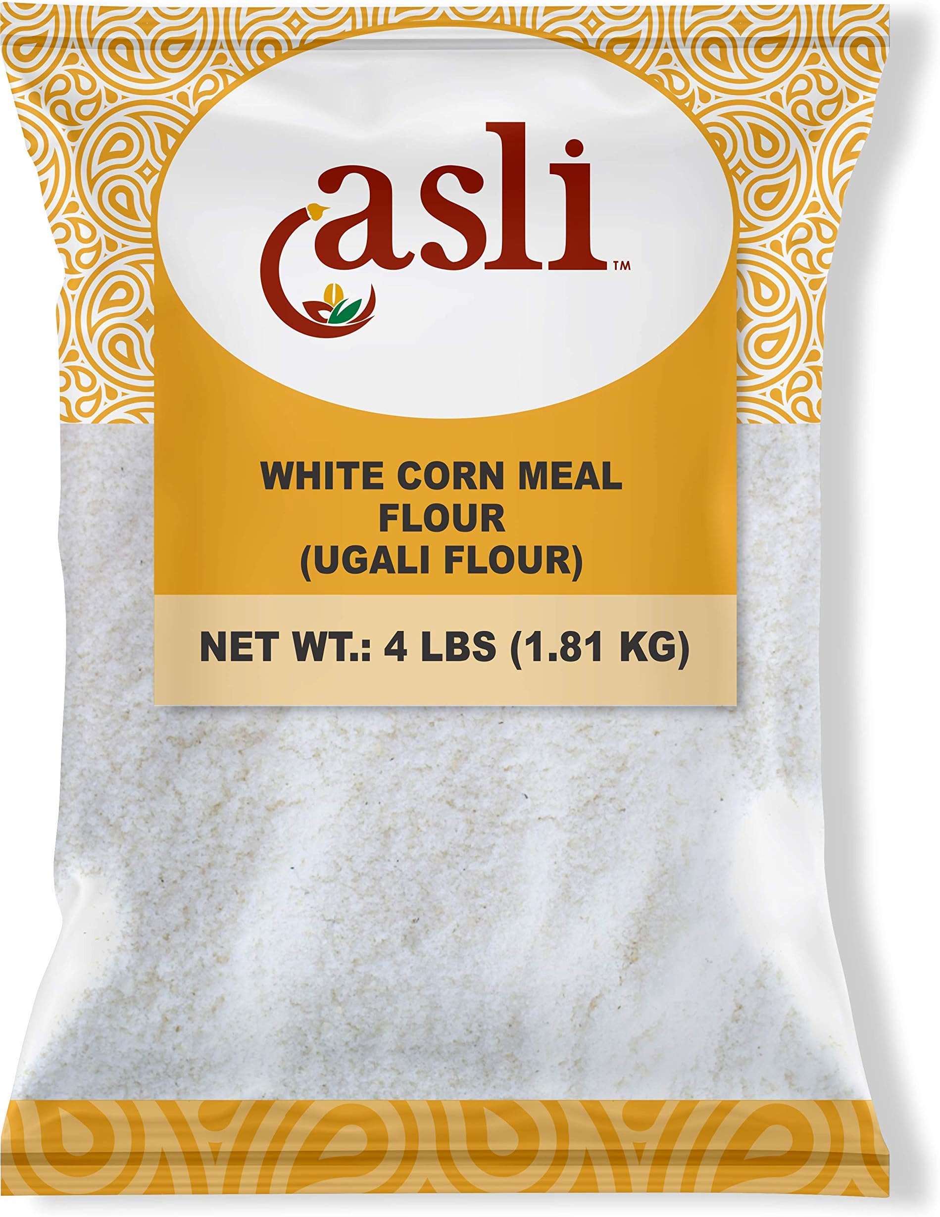 Asli White Corn Meal (Ugali Flour), 4 Pounds