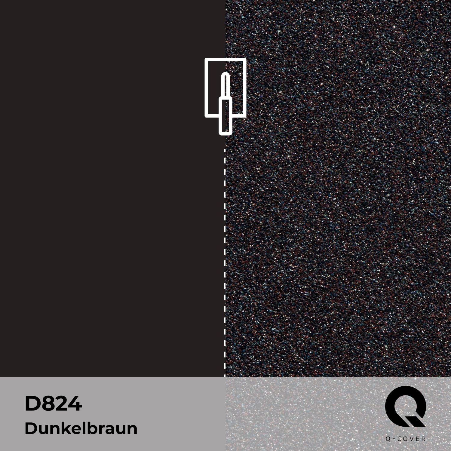 Quarzgrund für Dekorativer Putz mit Mica Dunkelbraun D824 7,5KG | Acrylatdispersion Grundiermittel Innen & Außen für Wände und Decken Grundierung Schutz Mosaikputz ca. 0,3-0,4 KG/m2