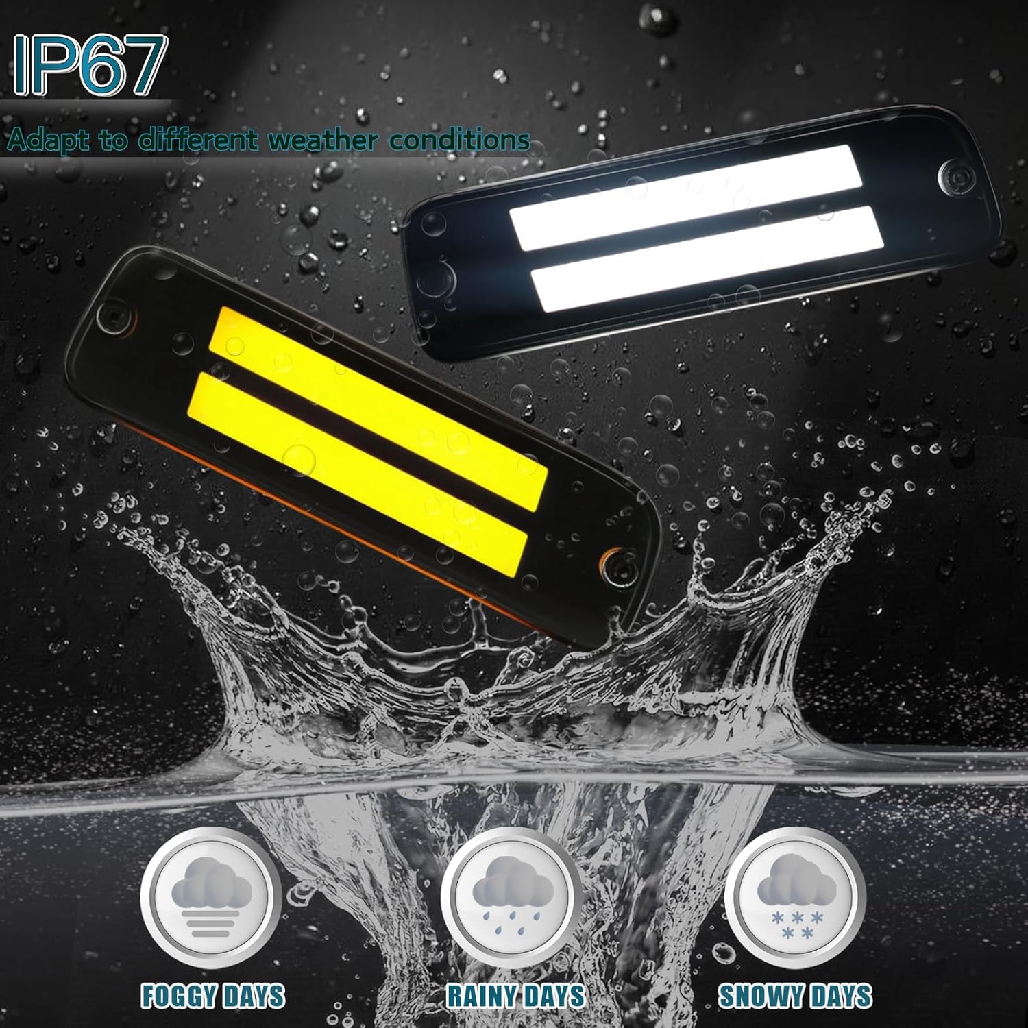 LED Front Bumper Side Marker Lights DRL Amber Sequential Turn Signal Lamps Fog Light Feature Kit for Toyota Tacoma 4WD 1995-1997 | 2WD 1995-2000 Replacement OEM TO2531122 TO2530122