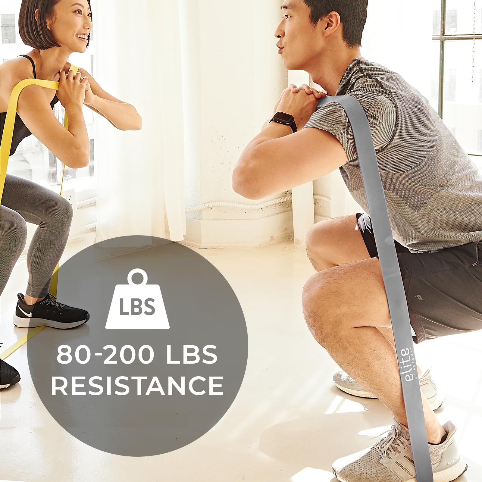 Aeromat Elite Power Band - Bandas de resistencia largas para entrenamiento, bandas de asistencia para dominadas, banda de ejercicio, bandas de gimnasio, bandas de entrenamiento de resistencia para