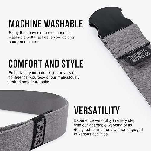 Miniatura 3 de Sherpa Supply Stretch Webbing Belt for Men & Women Your Ultimate Travel Companion - Perfect Fit for Men and Women Accessory