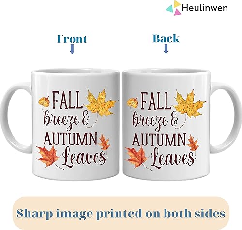 Miniatura 10 de Taza de café otoñal con brisa de otoño y hojas de otoño, taza de café de calabaza, decoración única de otoño, decoración de calabaza, Acción de